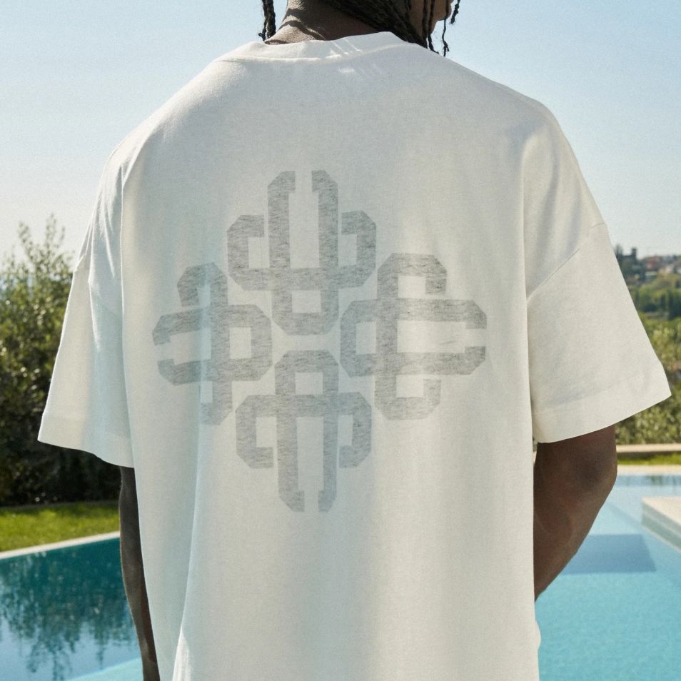 The Couture Club Emblem Slub T-shirt Off White/Zwart