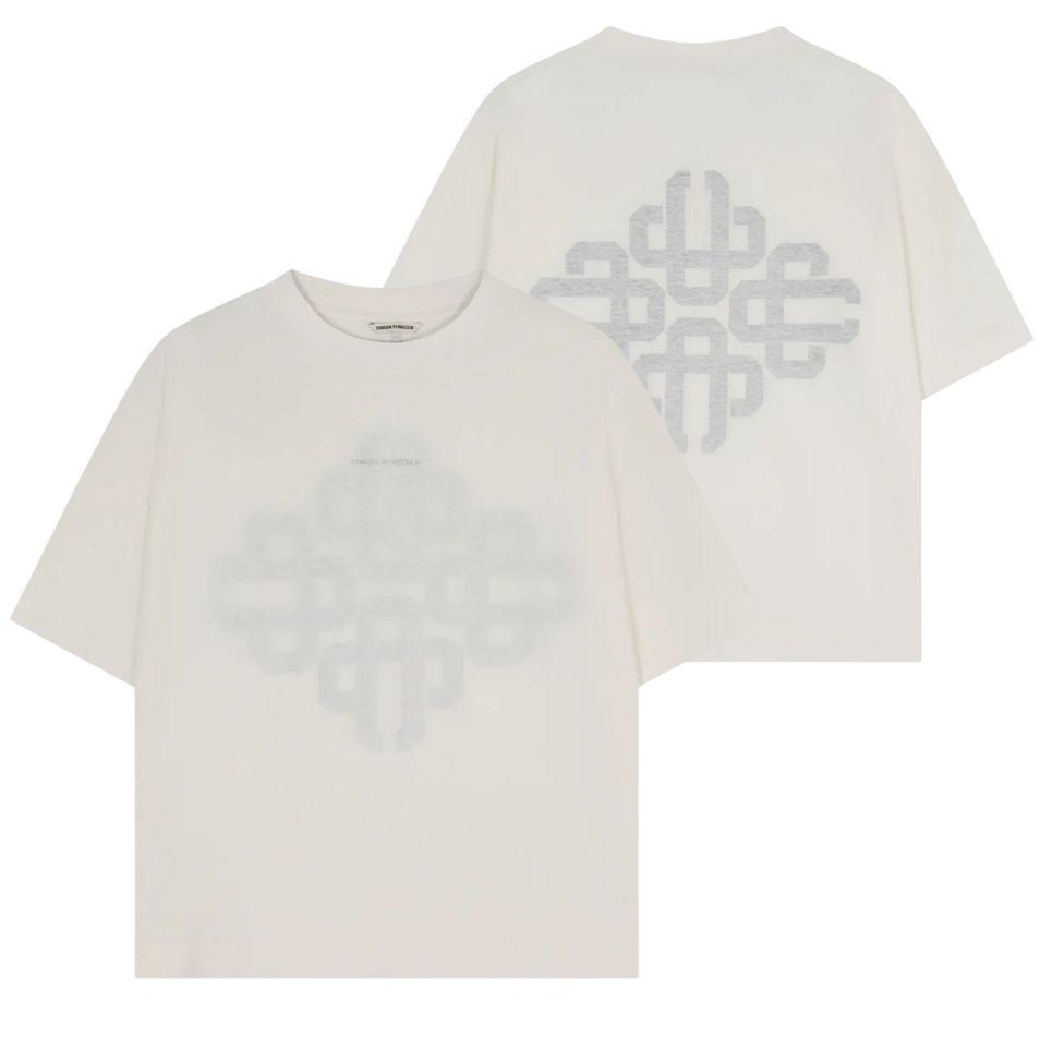 The Couture Club Emblem Slub T-shirt Off White/Zwart