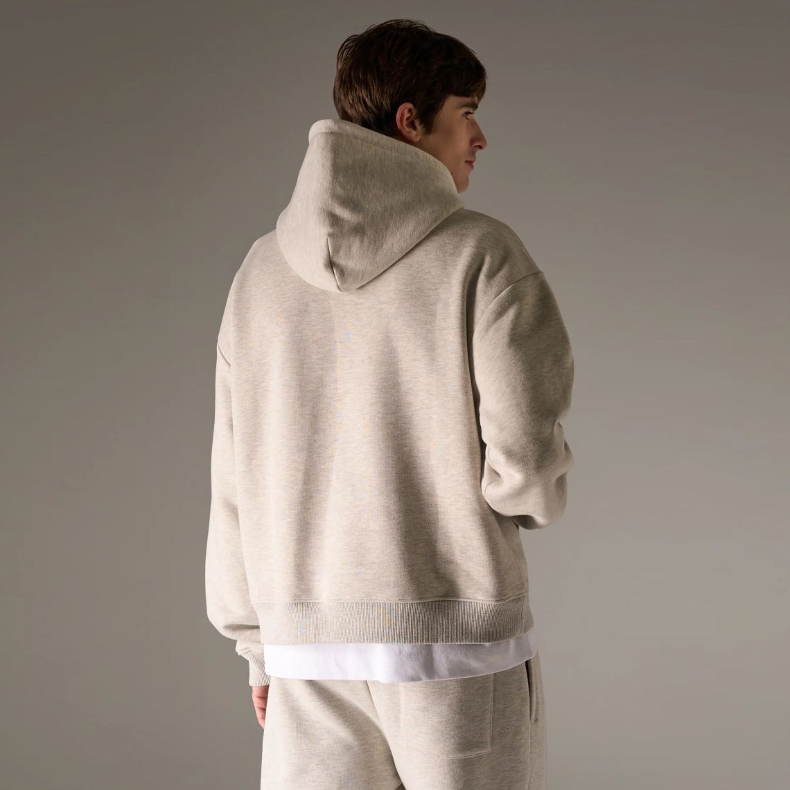 The Couture Club Heavyweight Monogram Applique Emblem Hoodie Grijs
