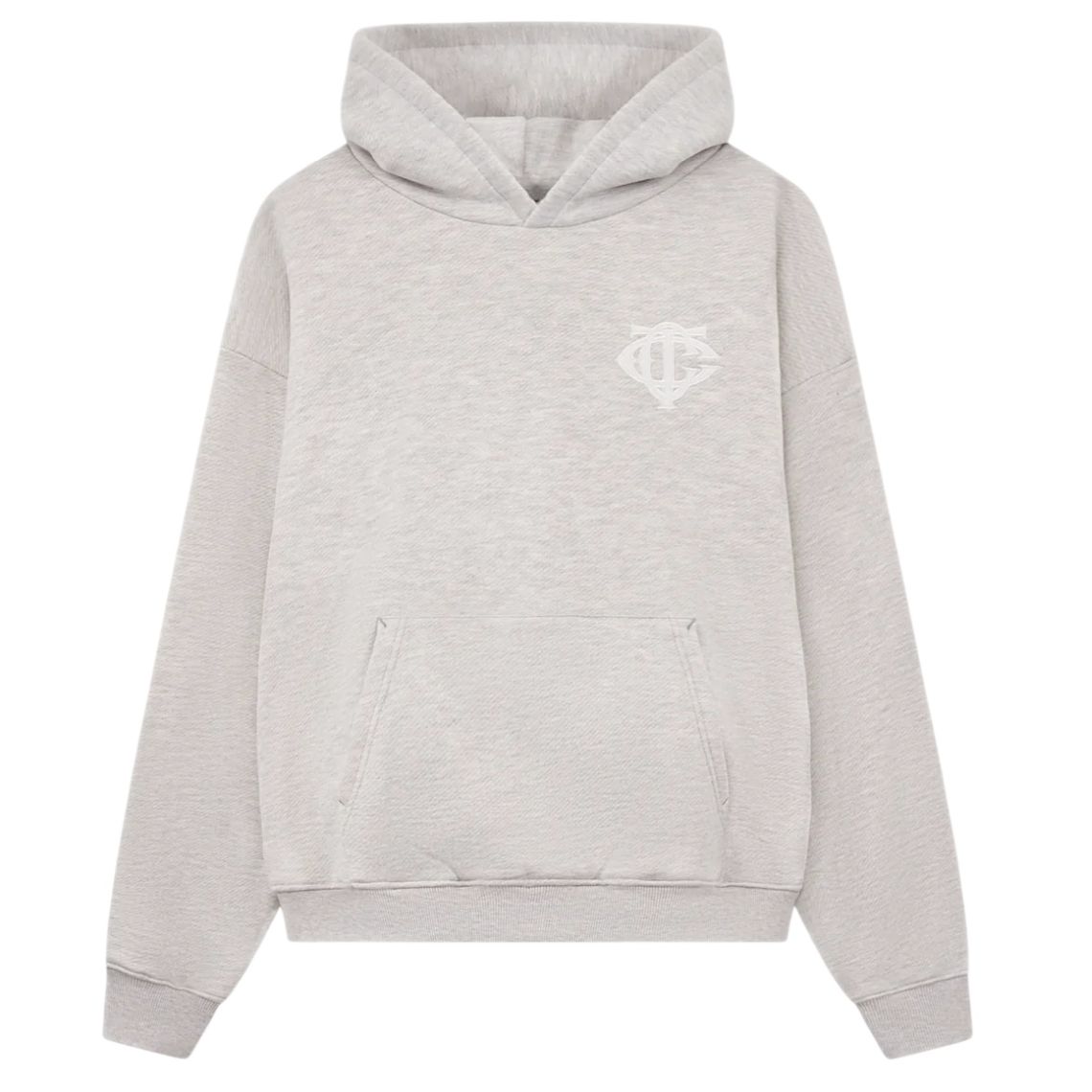 The Couture Club Heavyweight Monogram Applique Emblem Hoodie Grijs