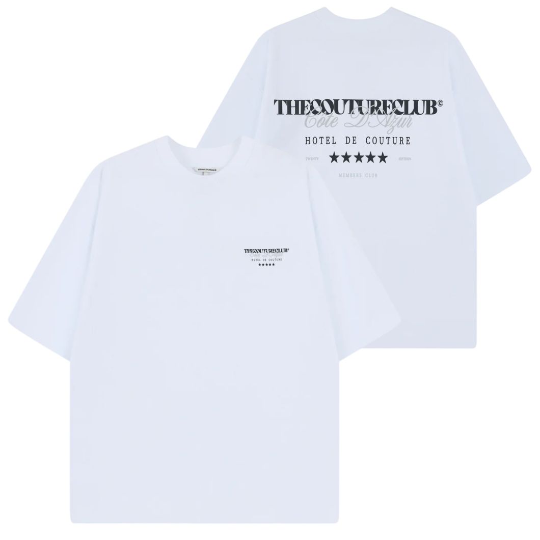 The Couture Club Hotel De Couture T-shirt Wit/Zwart