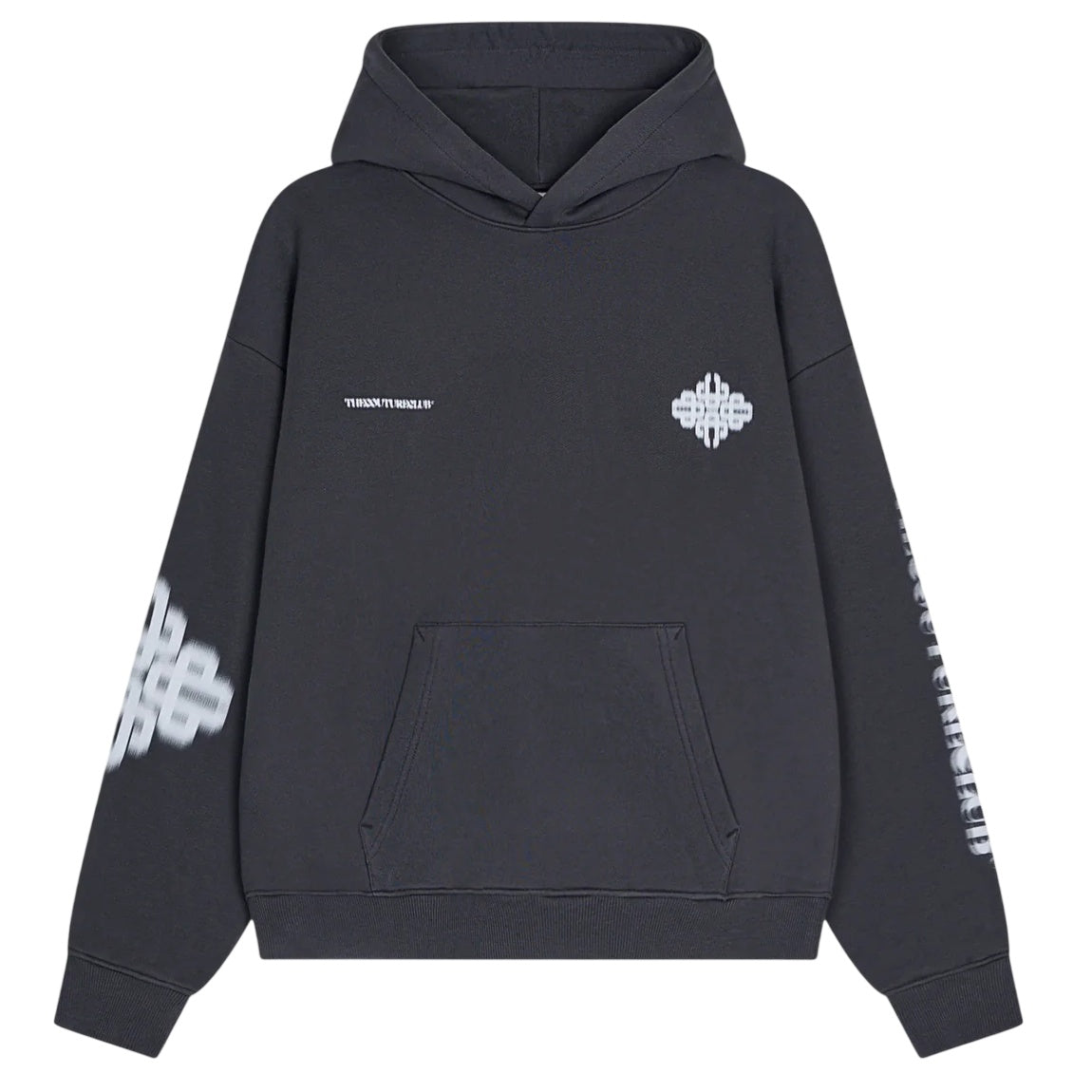 The Couture Club Motion Blurred Emblem Hoodie Antraciet