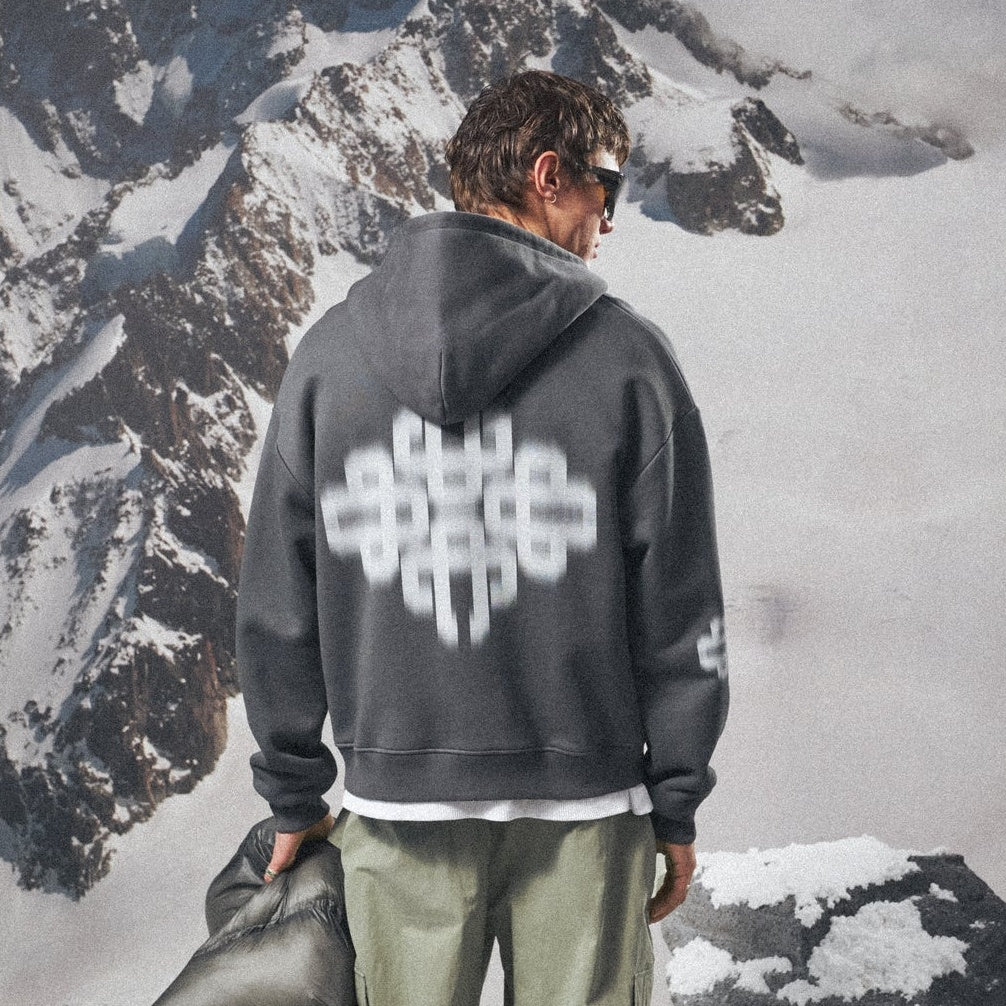 The Couture Club Motion Blurred Emblem Vest Antraciet