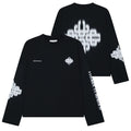 The Couture Club Motion Blurred Emblem Longsleeve T-shirt Zwart