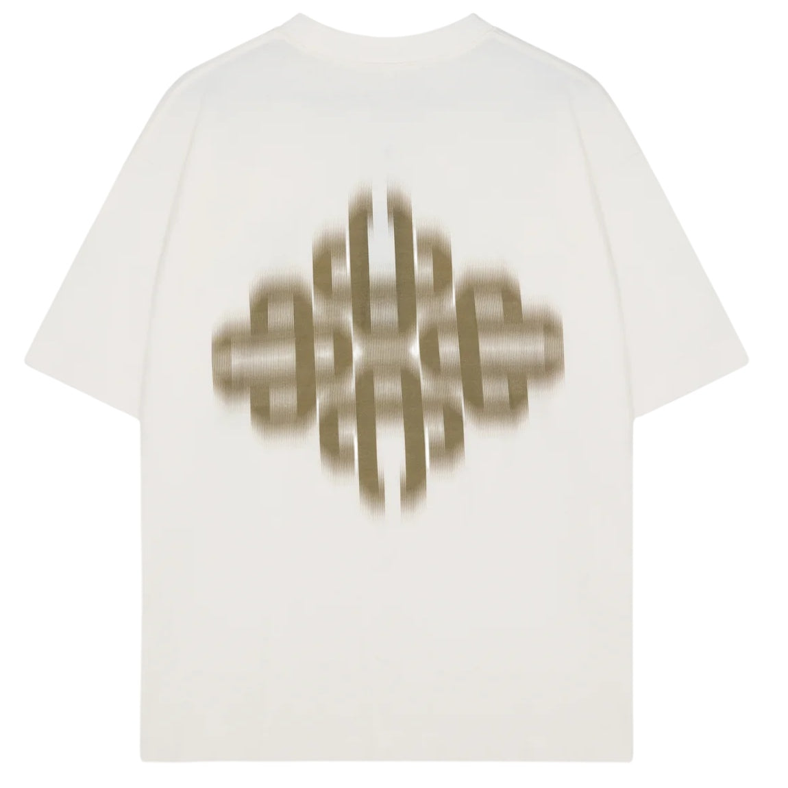 The Couture Club Motion Blurred Emblem T-shirt Off White/Groen