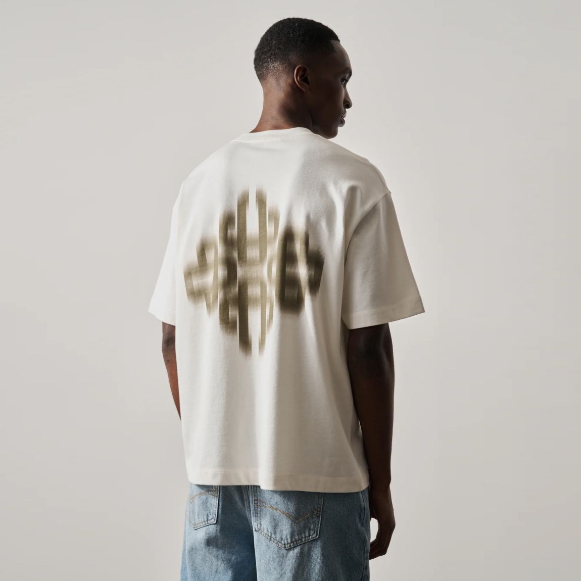 The Couture Club Motion Blurred Emblem T-shirt Off White/Groen