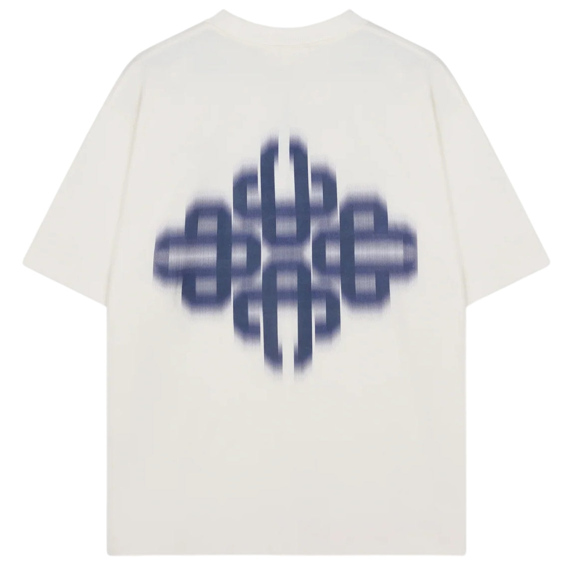 The Couture Club Motion Blurred Emblem T-shirt Off White/Navy