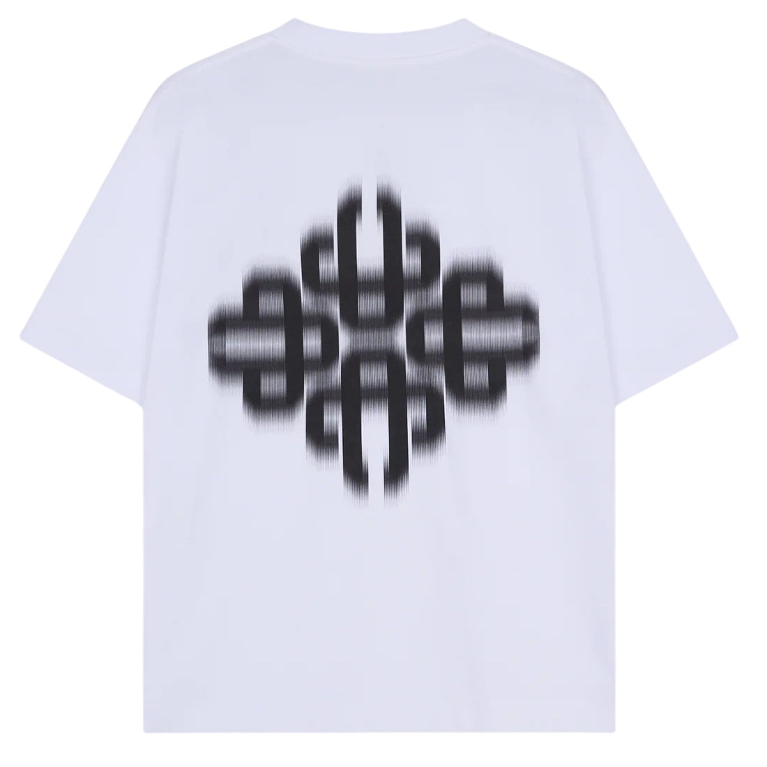 The Couture Club Motion Blurred Emblem T-shirt Wit/Zwart