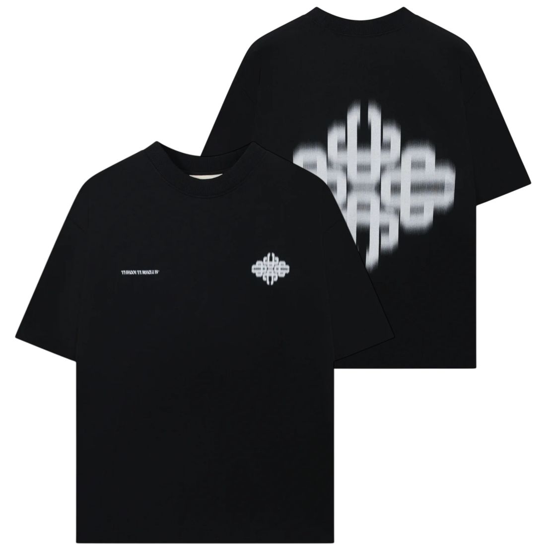The Couture Club Motion Blurred Emblem T-shirt Zwart