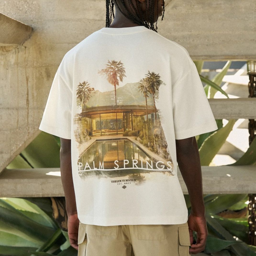 The Couture Club Palm Springs Graphic T-shirt Off White