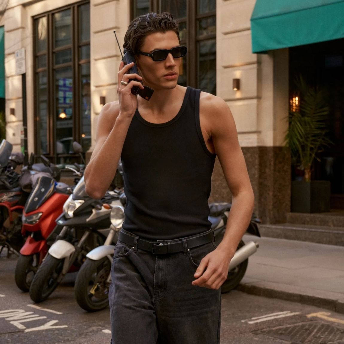 The Couture Club Ribbed Tank Top Zwart