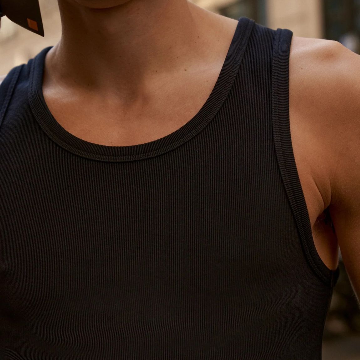 The Couture Club Ribbed Tank Top Zwart