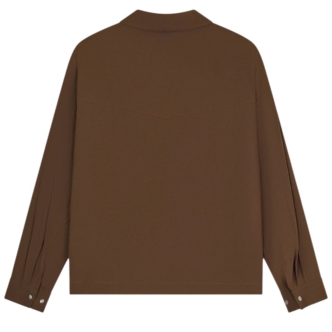 The Couture Club Textured Overhemd Bruin