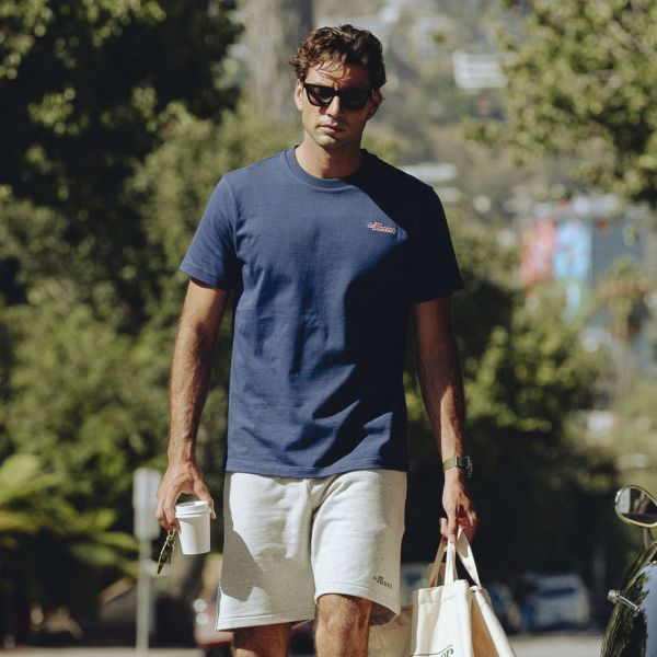 The Mercer Brand Heavy T-shirt Donker Blauw