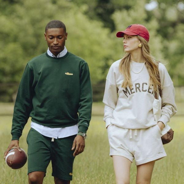 The Mercer Brand Logo Sweater Donker Groen
