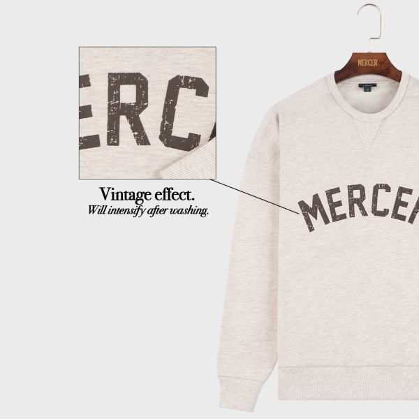 The Mercer Brand Logo Sweater Off White