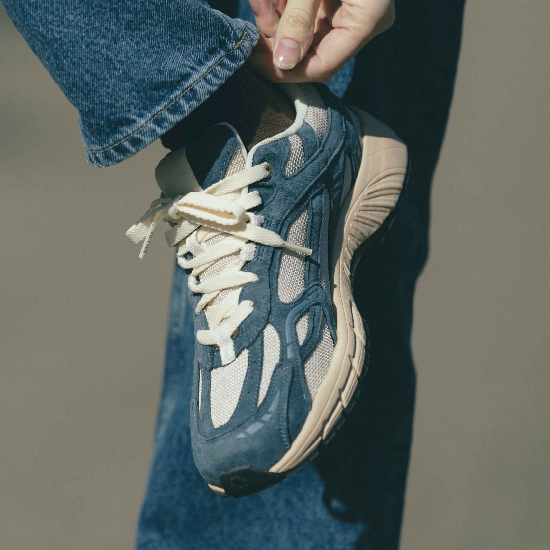 The Mercer Brand The Re-Run Desert 2.0 Sneaker Blauw