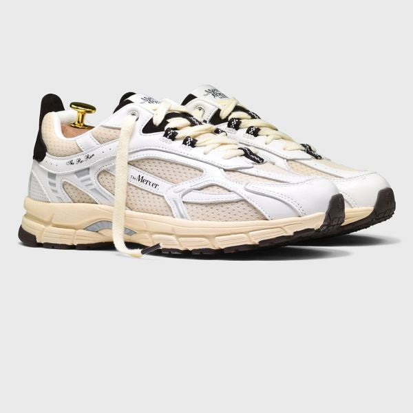 The Mercer Brand The Re-Run Vintage Nappa Sneaker Wit/Bruin