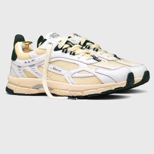The Mercer Brand The Re-Run Vintage Nappa Sneaker Wit/Groen