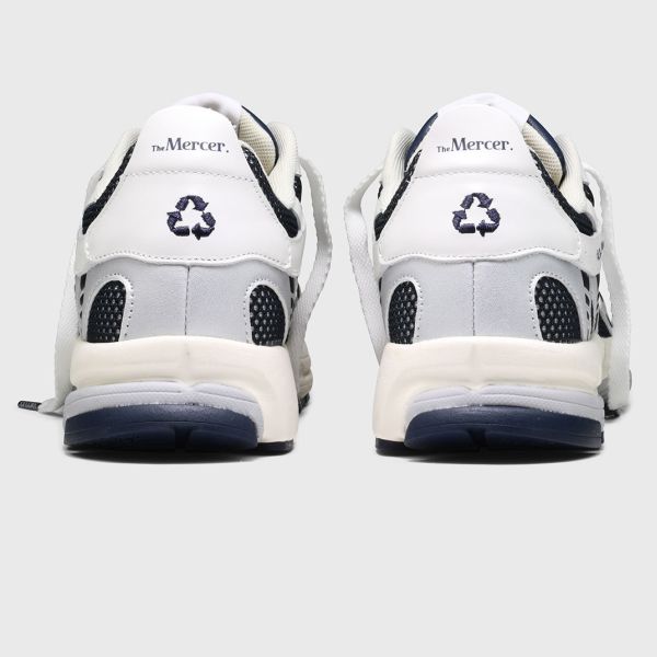 The Mercer Brand The Re-Run White Silver Sneaker Wit/Blauw