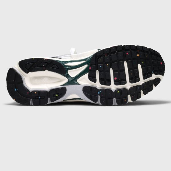 The Mercer Brand The Re-Run White Silver Sneaker Wit/Groen
