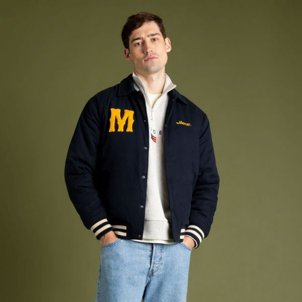 The Mercer Brand The Varsity Jack Donker Blauw
