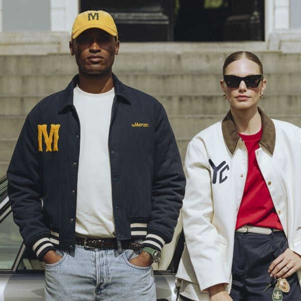 The Mercer Brand The Varsity Jack Donker Blauw