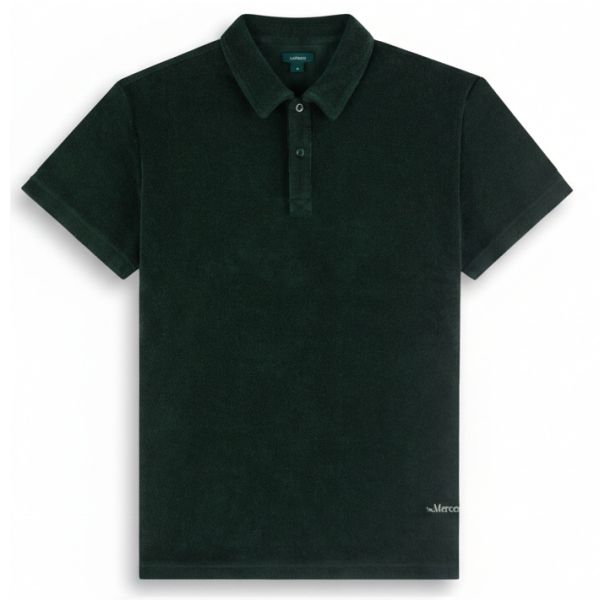 The Mercer Brand Terry Toweling Polo Donker Groen