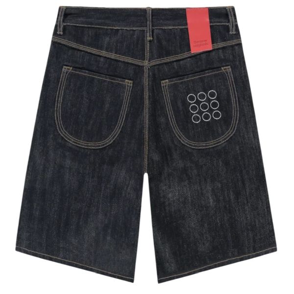 The New Originals 9-Dots Denim Korte Broek Donker Blauw