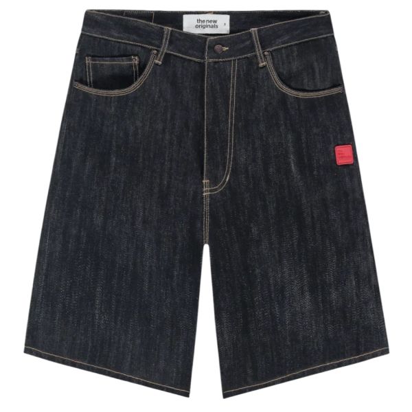 The New Originals 9-Dots Denim Korte Broek Donker Blauw