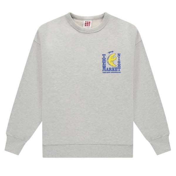 The New Originals Freddy Moon Graphic Sweater Grijs