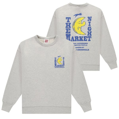 The New Originals Freddy Moon Graphic Sweater Grijs