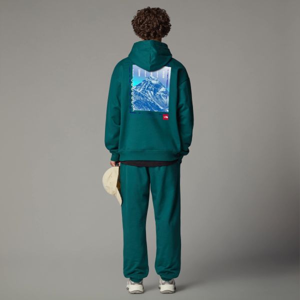 The North Face Axys Oversized Hoodie Donker Groen