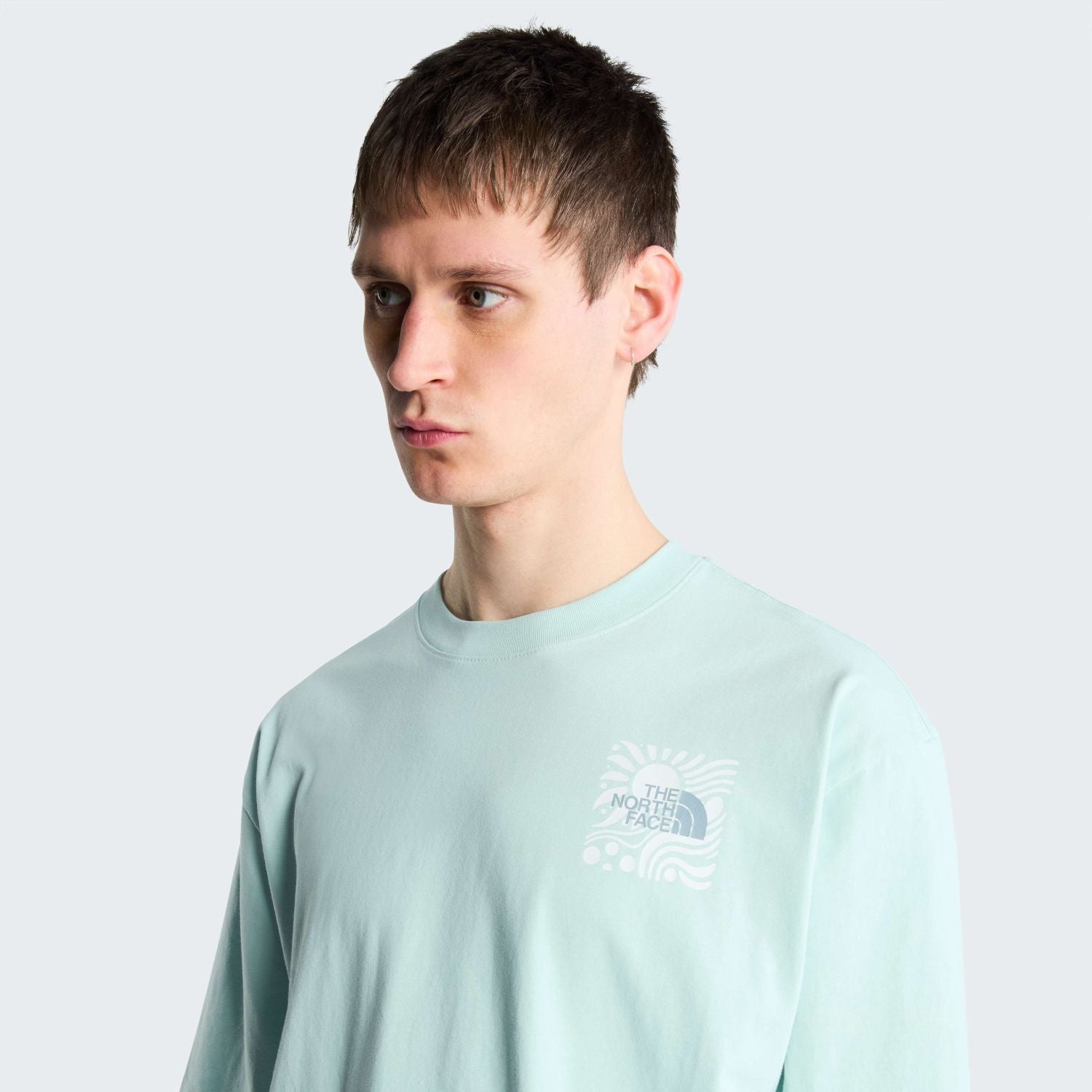 The North Face Sun Oversized T-shirt Licht Blauw