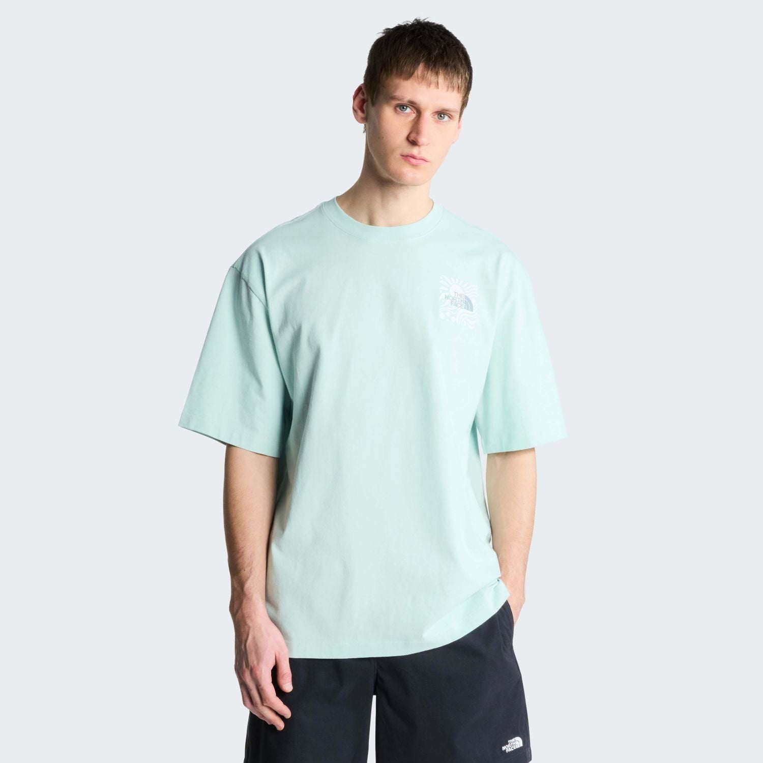 The North Face Sun Oversized T-shirt Licht Blauw