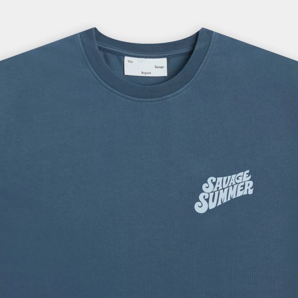 The Savage Report Savage Summer T-shirt Blauw