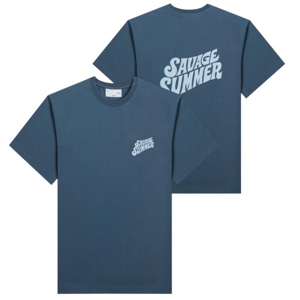 The Savage Report Savage Summer T-shirt Blauw