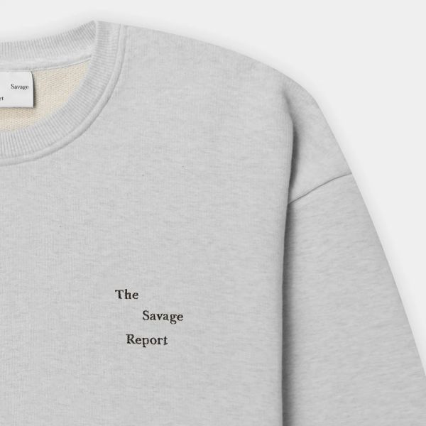 The Savage Report Wave Logo Sweater Grijs