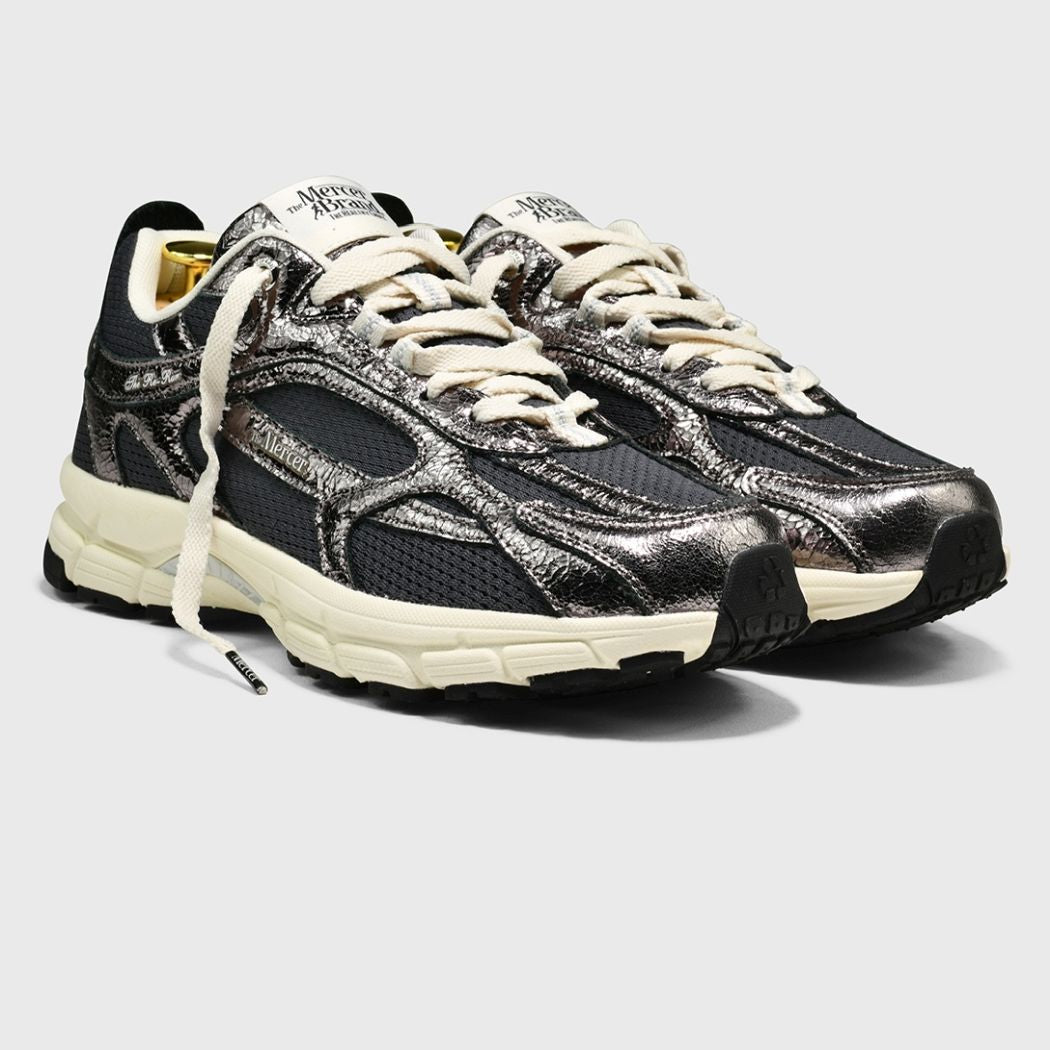 The Mercer Brand The Re-Run Cracked Sneaker Antraciet
