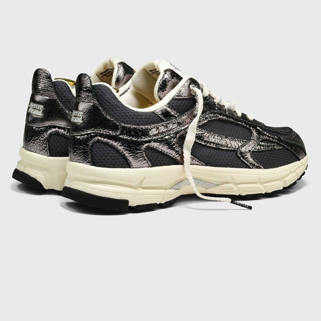 The Mercer Brand The Re-Run Cracked Sneaker Antraciet