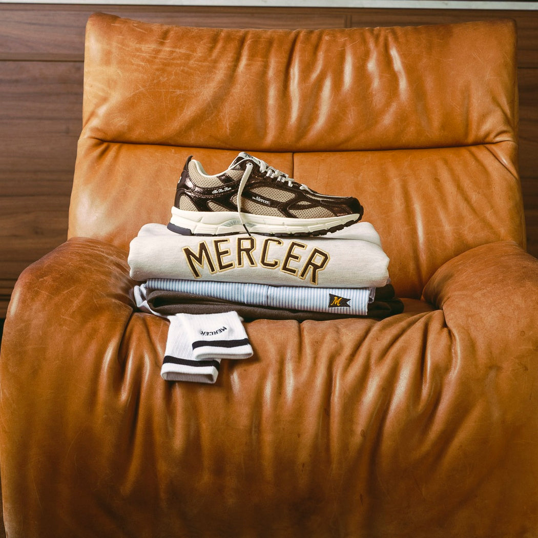 The Mercer Brand The Re-Run Cracked Sneaker Bruin