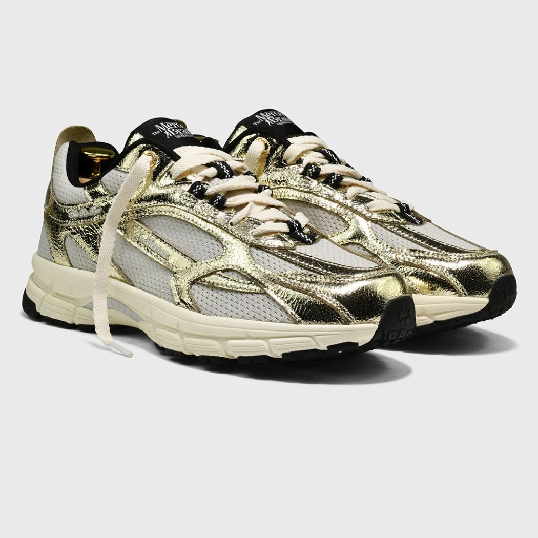 The Mercer Brand The Re-Run Cracked Sneaker Goud