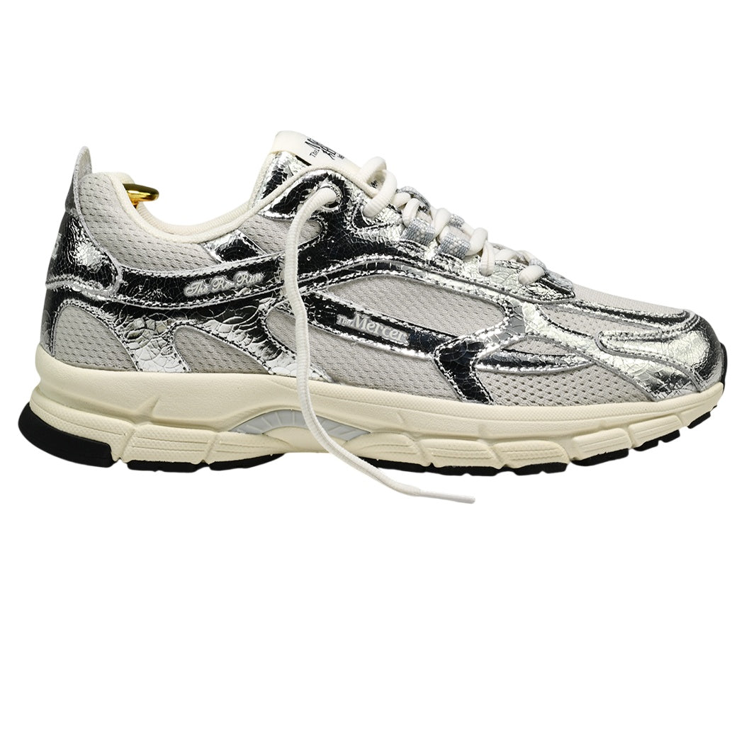 The Mercer Brand The Re-Run Cracked Sneaker Zilver
