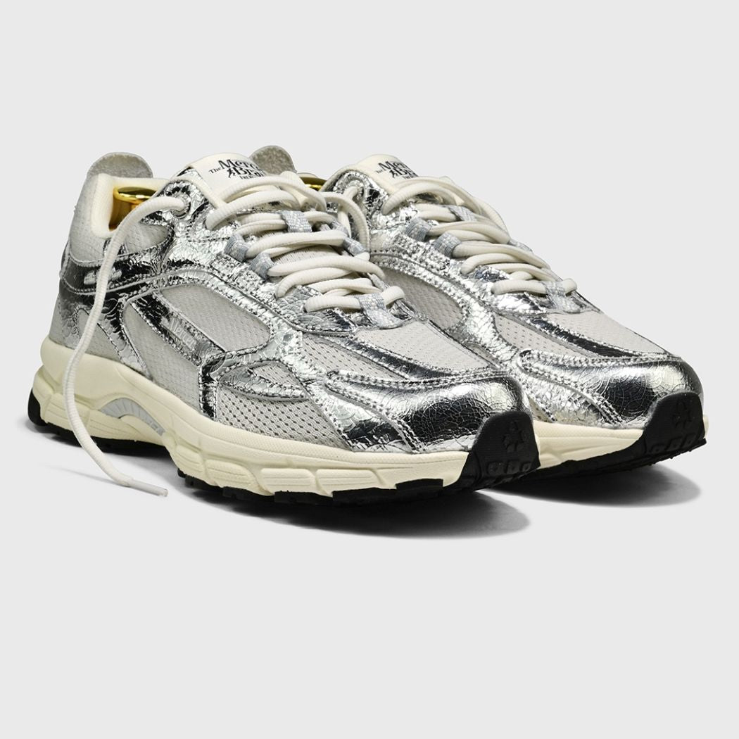 The Mercer Brand The Re-Run Cracked Sneaker Zilver