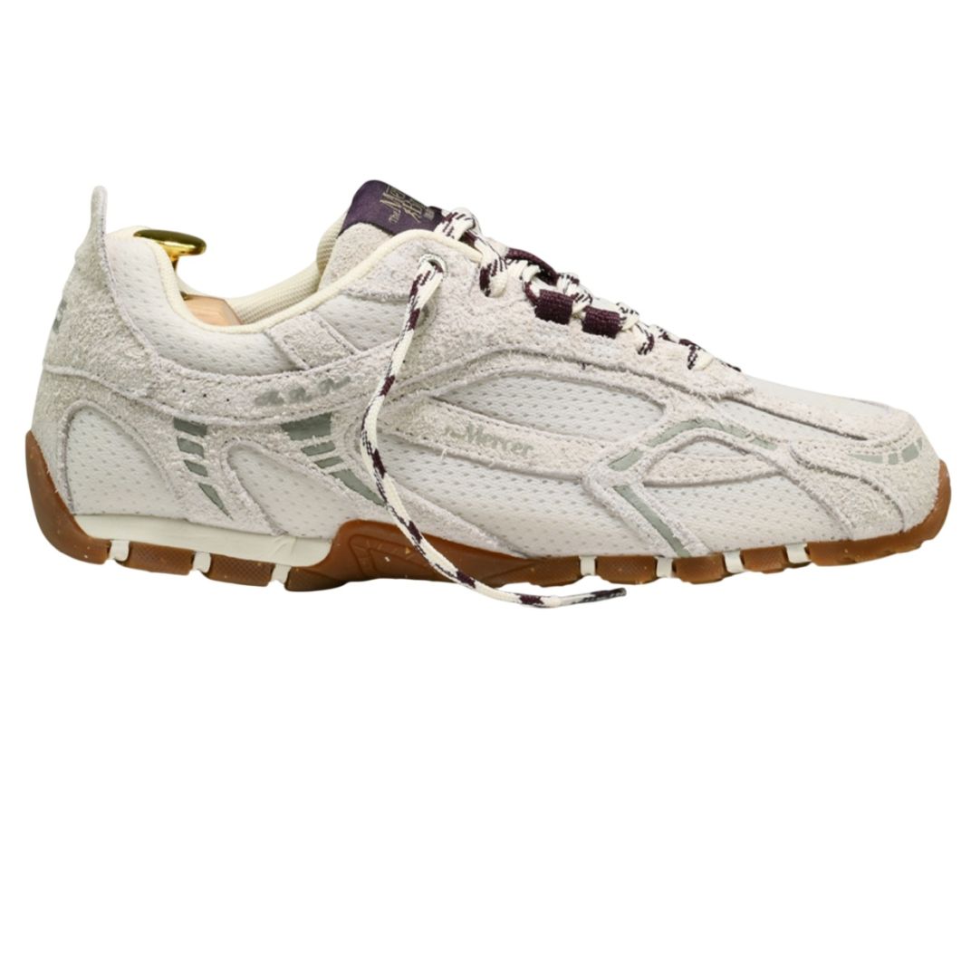 The Mercer Brand The Re-Run Drive Suede Sneaker Off White