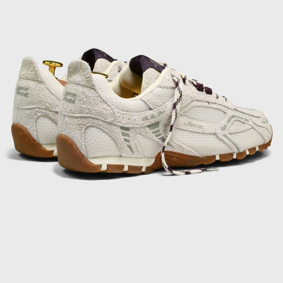 The Mercer Brand The Re-Run Drive Suede Sneaker Off White