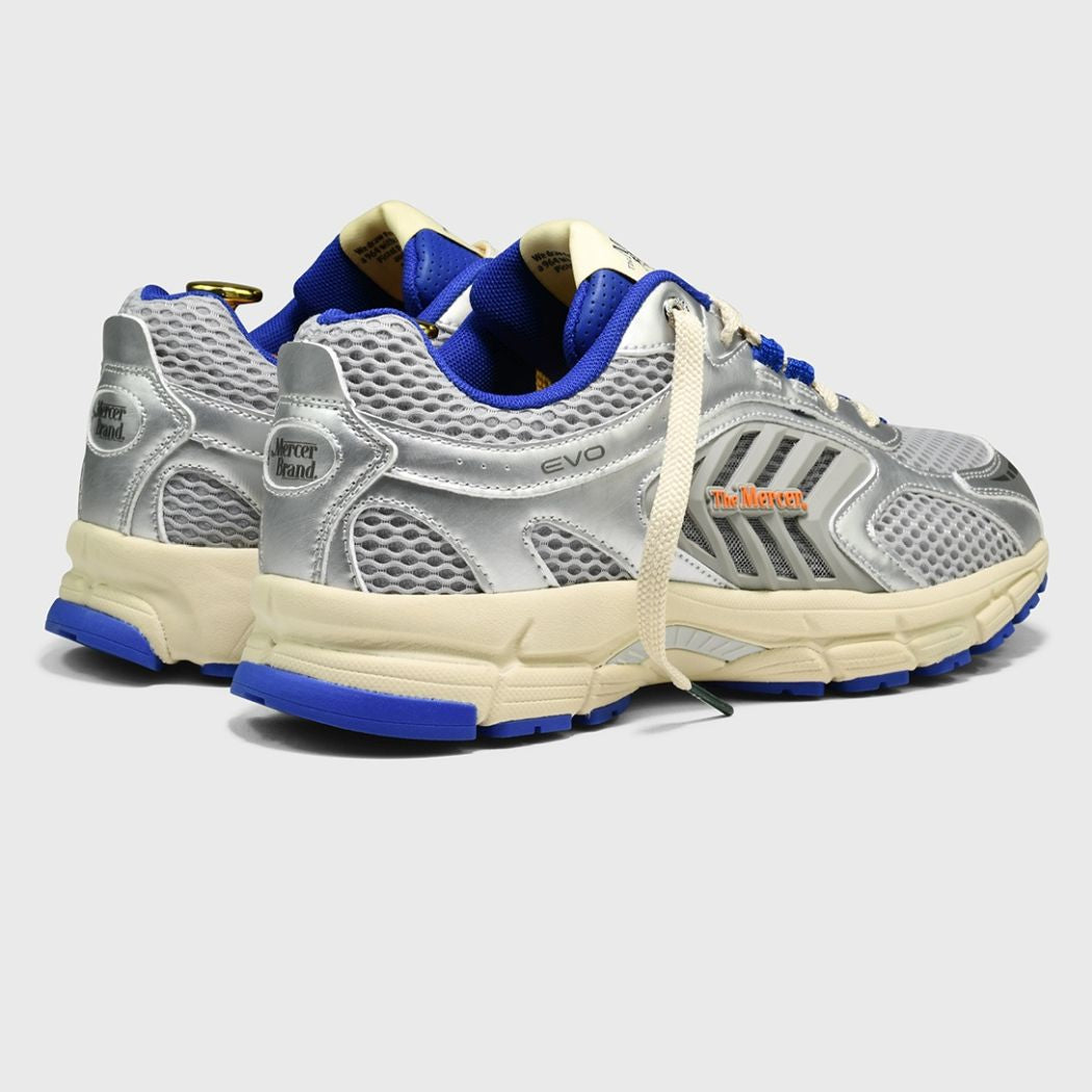 The Mercer Brand The Re-Run EVO Silver Sneaker Zilver/Blauw