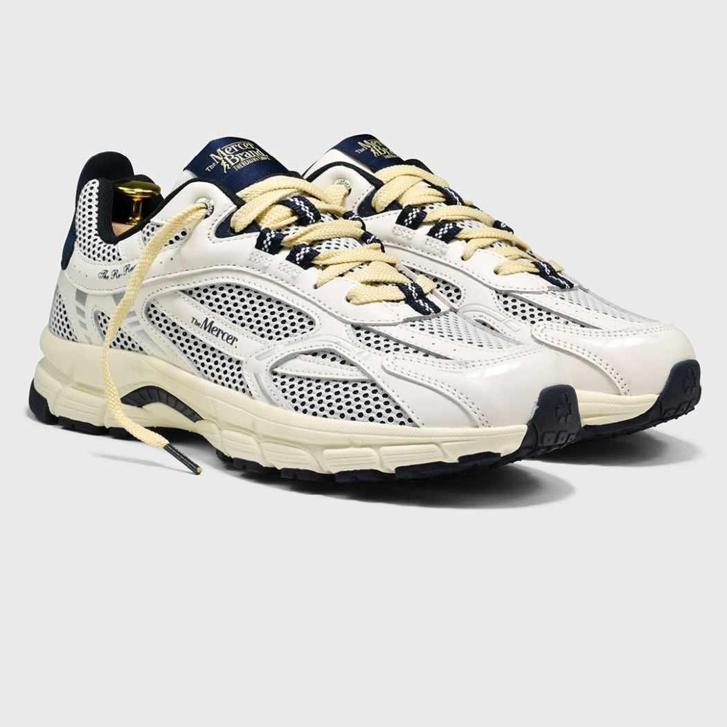The Mercer Brand The Re-Run Flag Sneaker Wit/Blauw