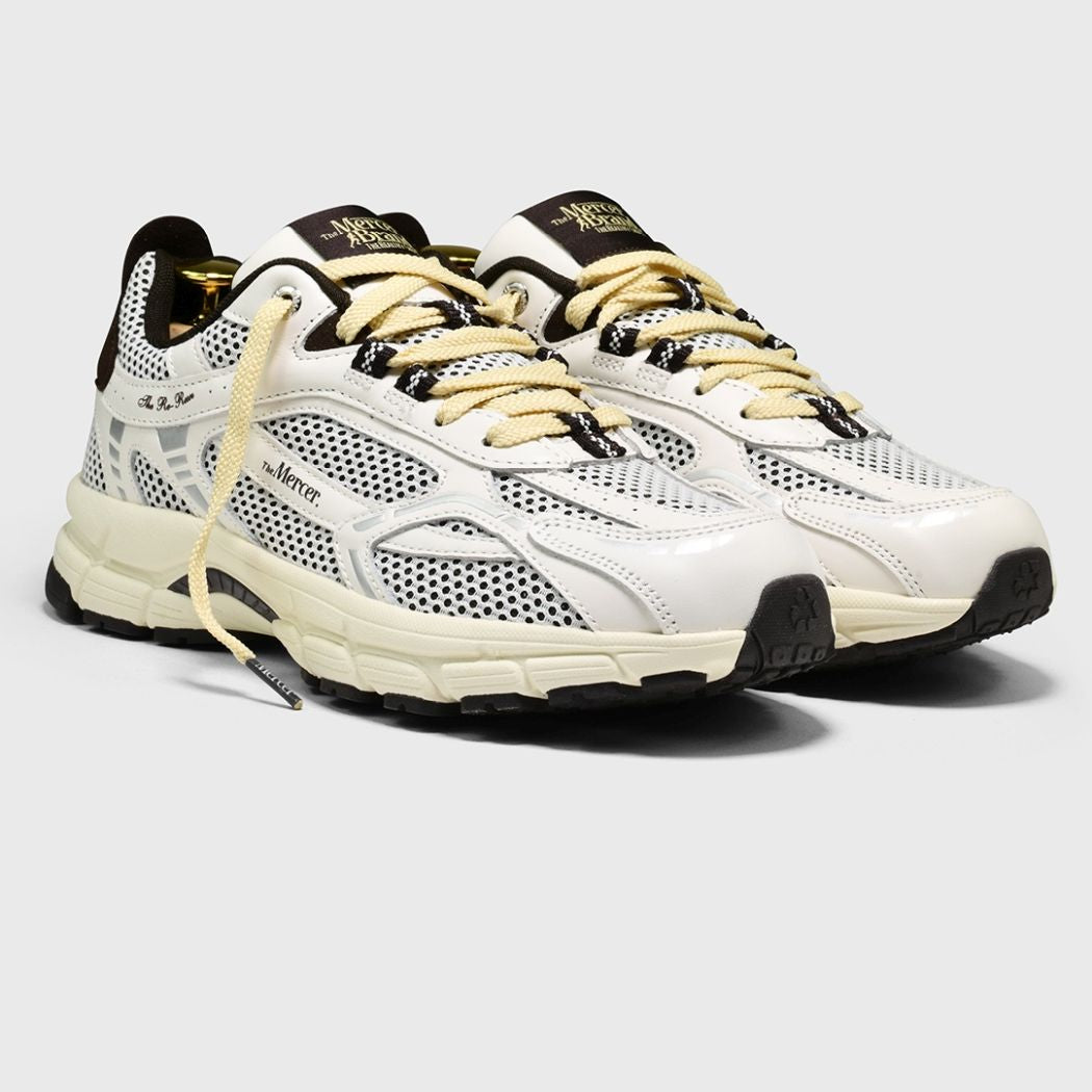 The Mercer Brand The Re-Run Flag Sneaker Wit/Bruin