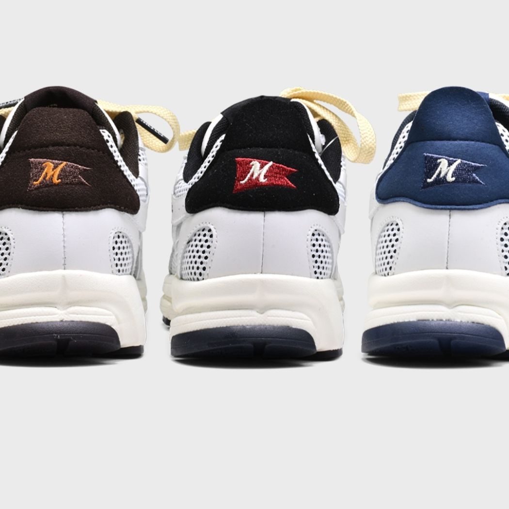 The Mercer Brand The Re-Run Flag Sneaker Wit/Zwart